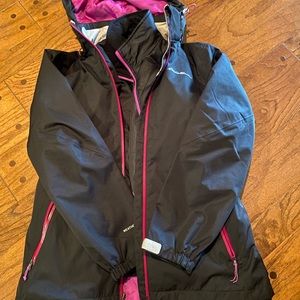 Eddie Bauer Shelled Coat with Outer Waterproof and Detachable Inner Coat, Size S